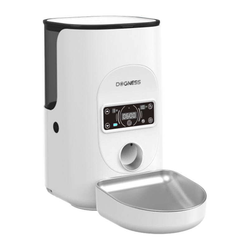 Dogness F17 4L smart fødevarespenser med skål af rustfrit stål (hvid)