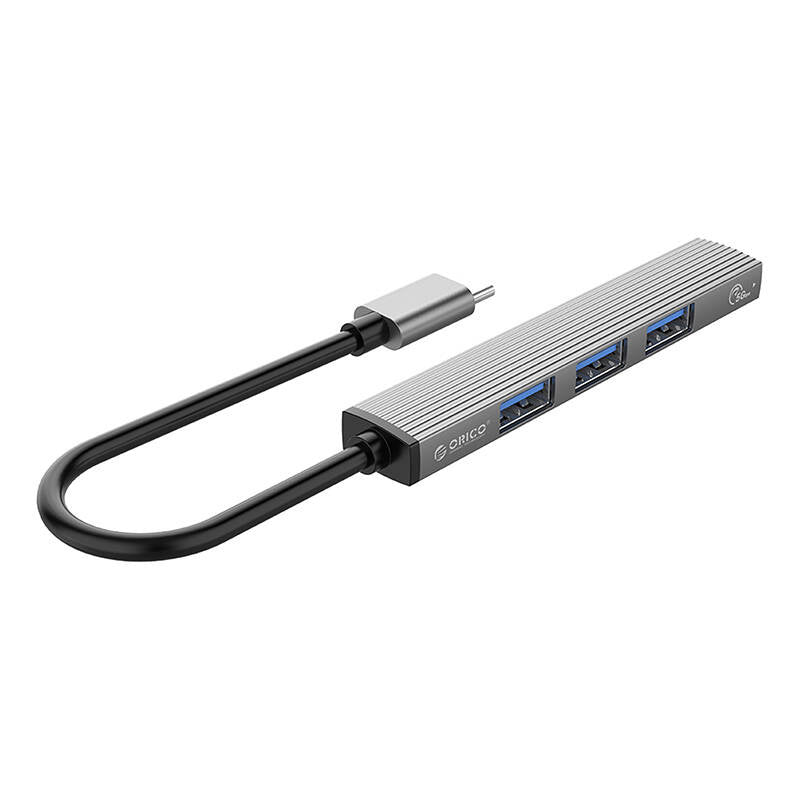 Orico USB-C til USB 3.0 + 3x USB 2.0 Hub Adapter (grå)