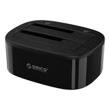 Orico docking station til 2,5" / 3,5" HDD / SSD, 5Gbps, USB-C til USB-C/A med kloning funktion (sort)
