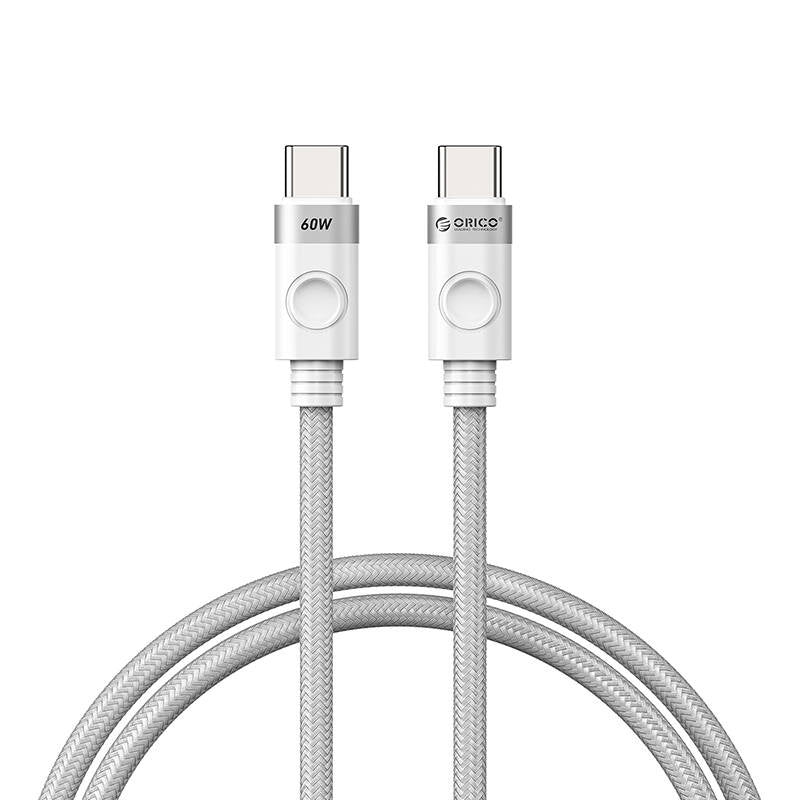 Orico 60W USB-C til USB-C opladningskabel (hvid)