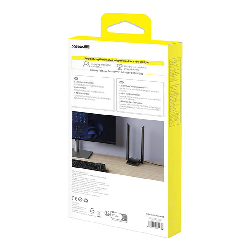 WiFi-adapter Baseus FastJoy 1300Mbps (sort)