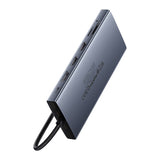13 Hubin1 Baseus PortalJoy USB-C til HDMI+DP+VGA+C+USB+PD+RJ45+SD/TF+3.5mm (grå)