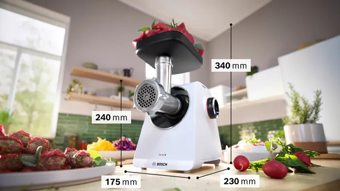 Bosch Serie 6 MFWS607W kødhakker 500 W Hvid