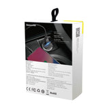 Baseus Square PPS smart car charger with USB Quick Charge 4.0 QC 4.0 and USB-C PD 3.0 SCP ports black (CCALL-AS01)