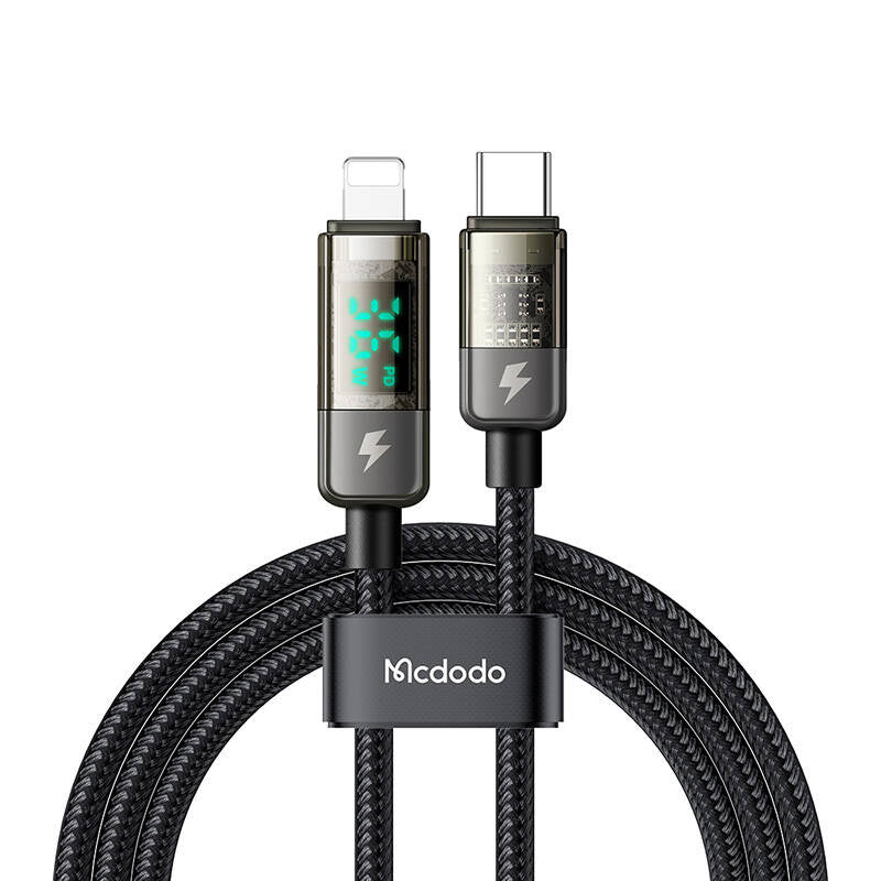 Mcdodo CA-3600 USB-C til Lightning-kabel, automatisk slukket, 36W, 1.2m (sort)