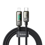 Mcdodo CA-3600 USB-C til Lightning-kabel, automatisk slukket, 36W, 1.2m (sort)