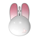 MOFII Wireless Mouse + Bluetooth Rabbit M6DM Glossy (hvid-rosa)