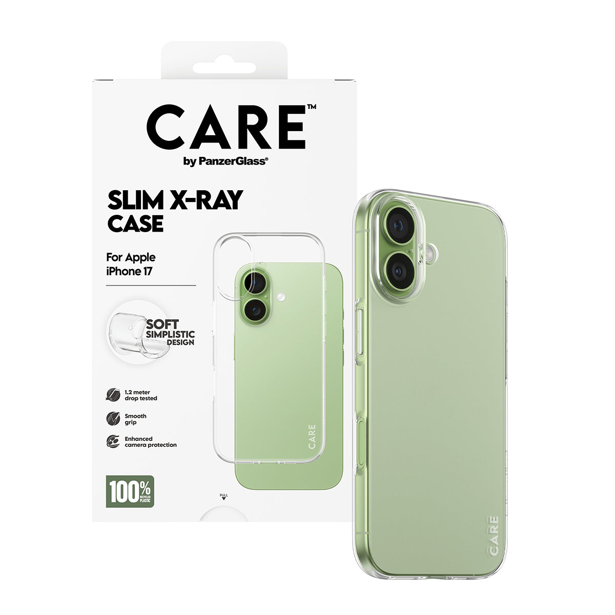 CARE by PanzerGlass Fashionable Case Transparent X-Ray Soft Basic iPhone 17