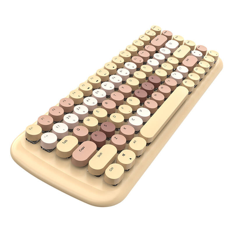 MOFII trådløst mekanisk tastatur med Bluetooth ROMI 2.4G (brun)