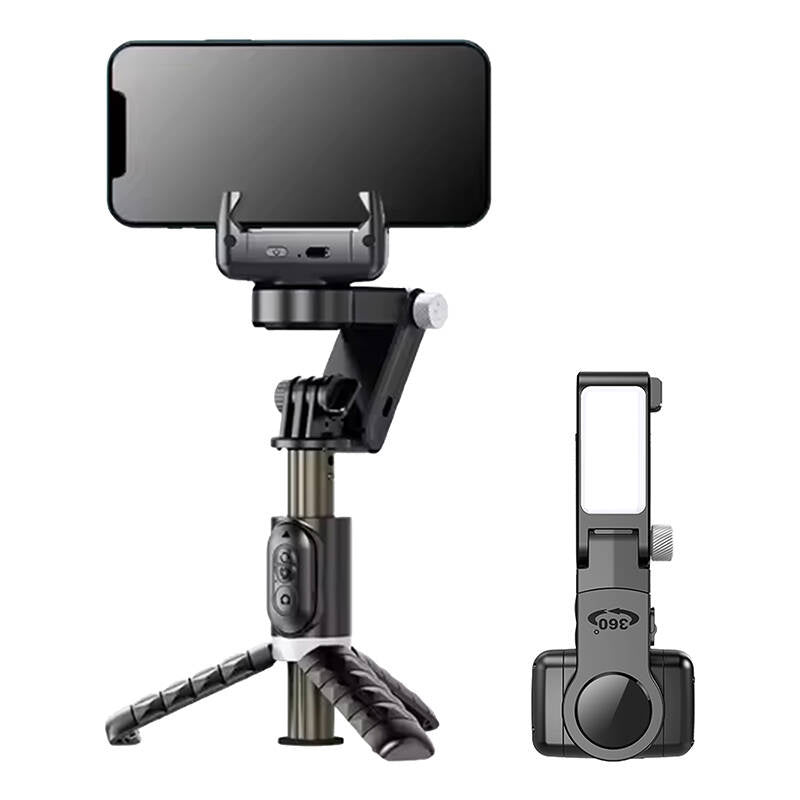 Gimbal/stativ med lys APEXEL Q18 (sort)