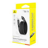 Baseus Tungsten Gold opladningskabel USB-C til USB-C 100W 1m (sort)