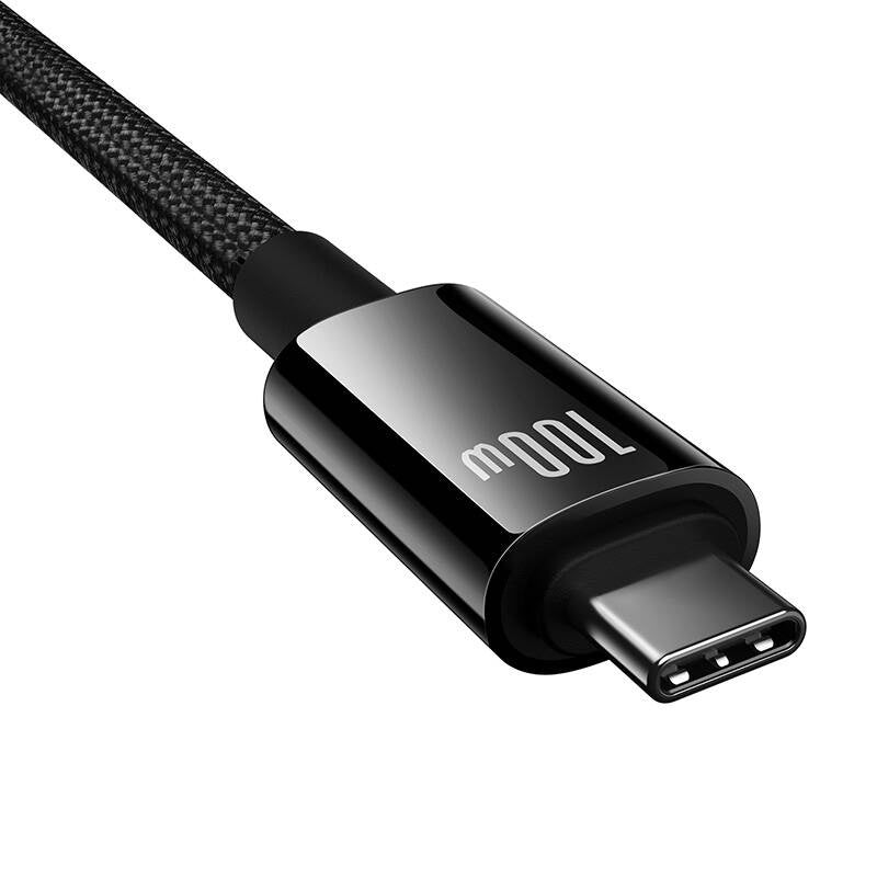 Baseus Kabel USB Tungsten Gold USB-C til USB-C 100W 1,5m (sort)