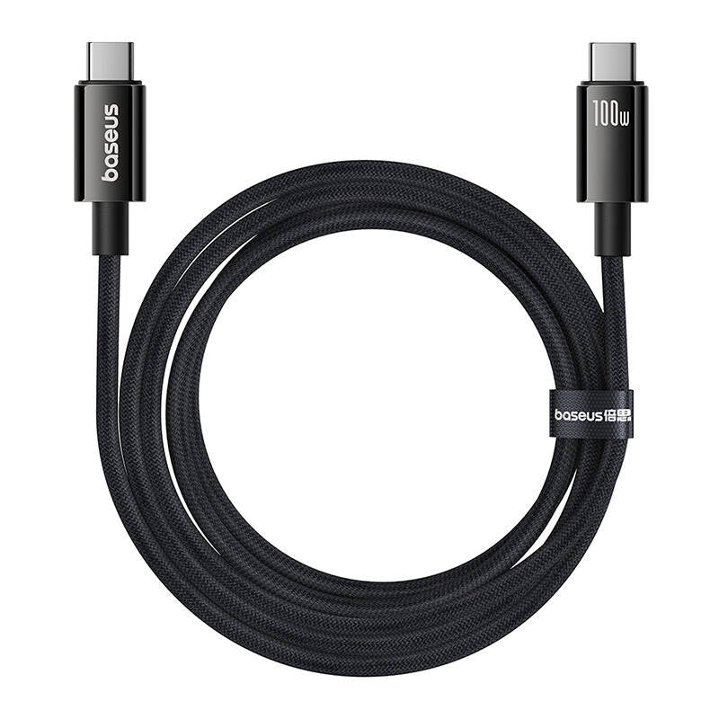 Baseus Kabel USB Tungsten Gold USB-C til USB-C 100W 1,5m (sort)