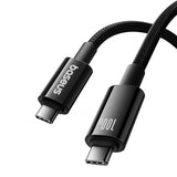 Baseus Kabel USB Tungsten Gold USB-C til USB-C 100W 1,5m (sort)