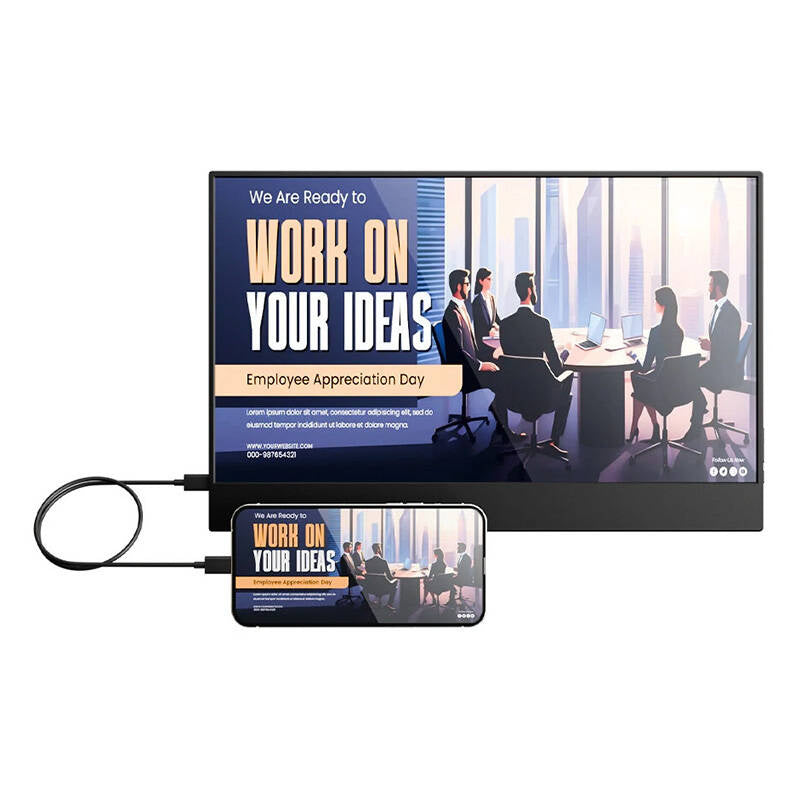 Portable Monitor Blitzwolf PCM3-AIR USB-C HDR FHD Full HD 1080p14 tommer