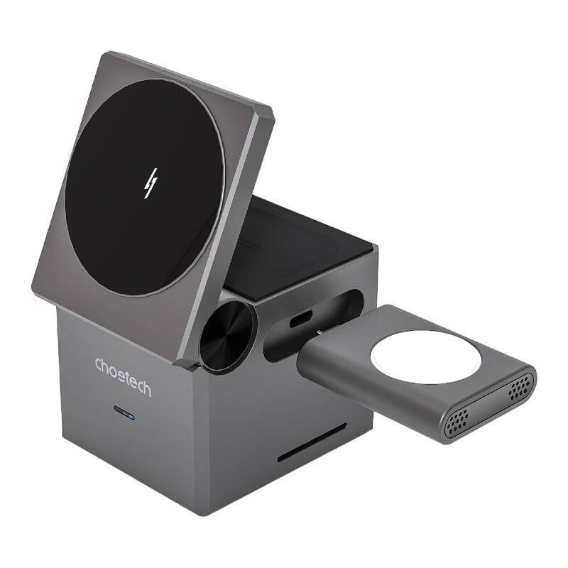 Choetech T632-F 3-i-1 15W induktiv oplader (sort)