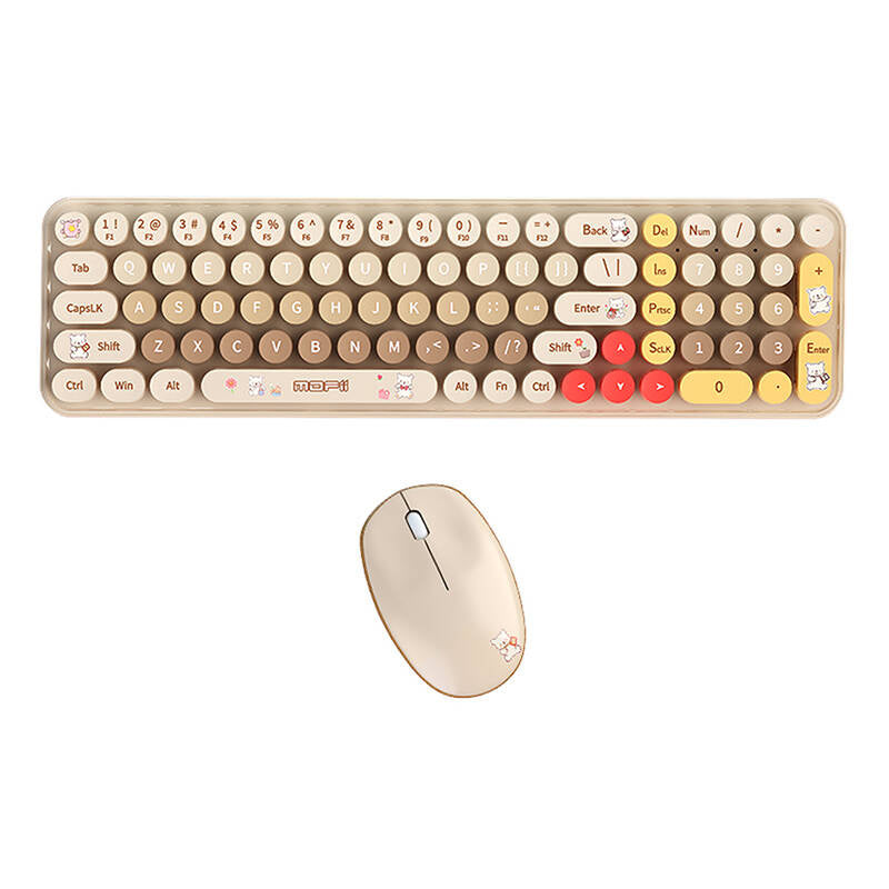 MOFII Baby Bear trådløst tastatur + muset (beige)