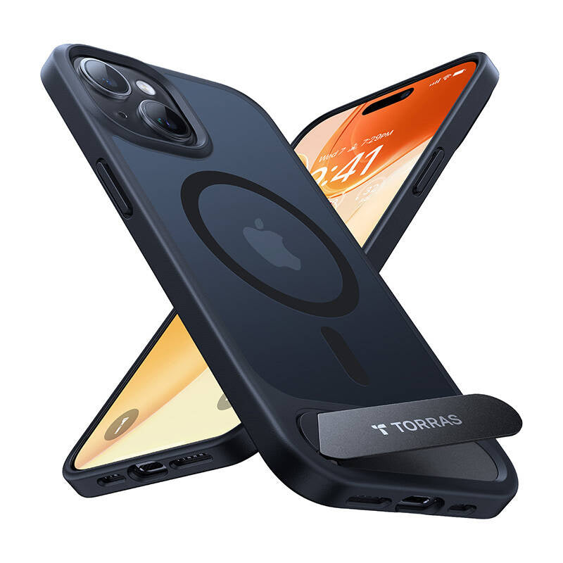 Torras UPRO Pstand Case til iPhone 15 Pro Max (sort)