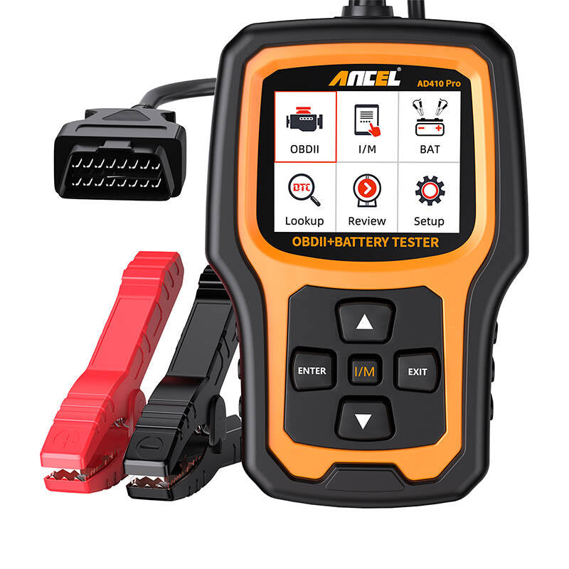 2in1 Diagnostisk Scanner OBD2 og Batteri Tester Ancel AD410 PRO