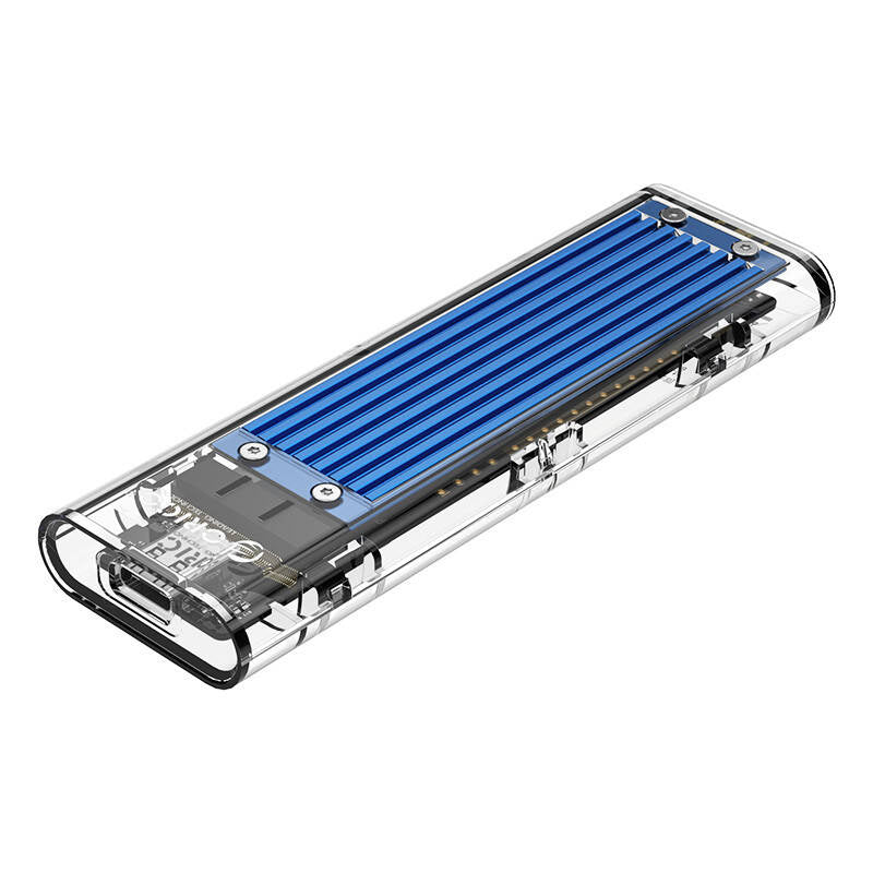 Orico Enclosure SSD M.2, NVME, USB-C 3.1 Gen.2, 10Gbps (blå)