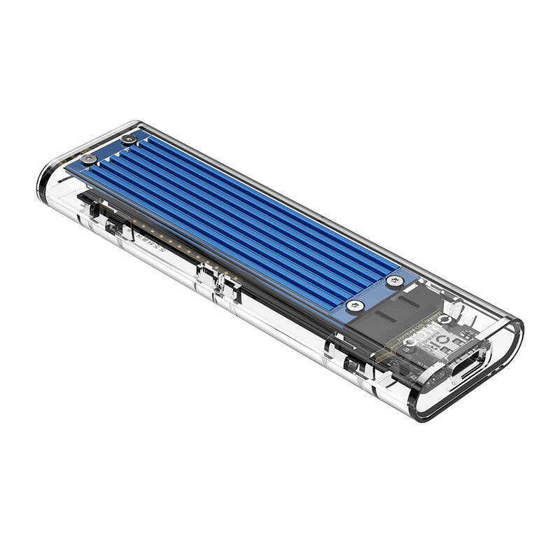 Orico Enclosure SSD M.2, NVME, USB-C 3.1 Gen.2, 10Gbps (blå)