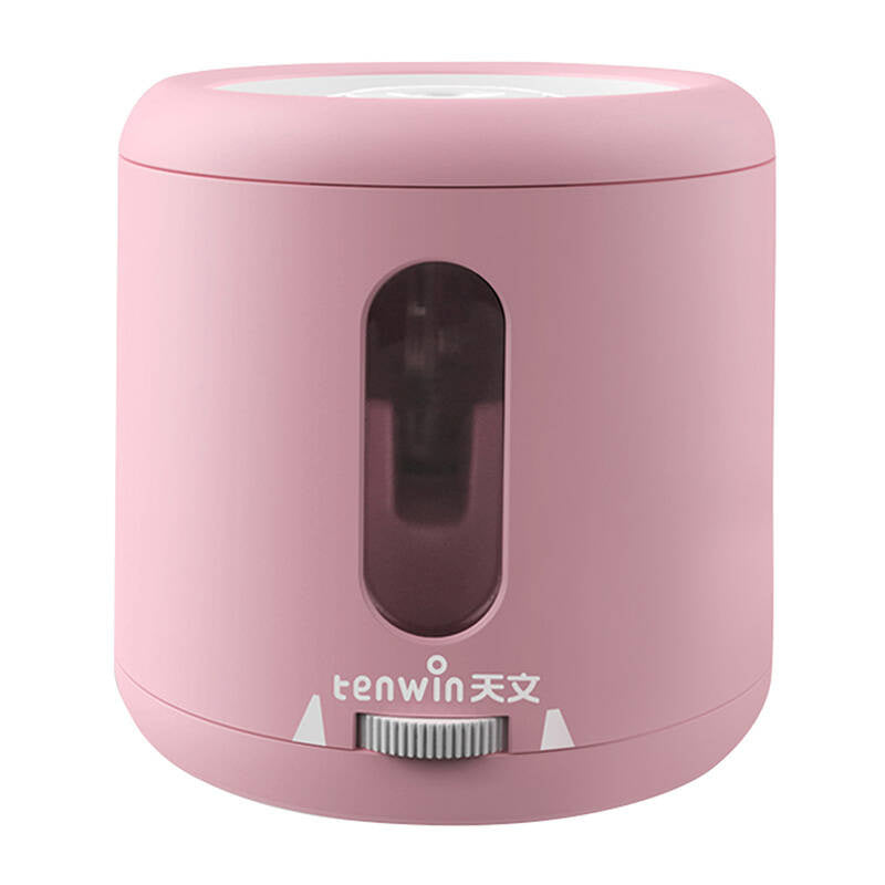 Tenwin 8035-4 batteri/USB elektrisk skærper med beholder (rosa)