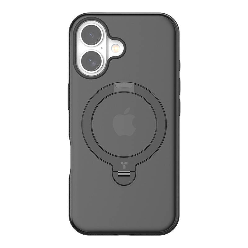 Torras Ostand Spin Case til iPhone 16 Plus (Sort)