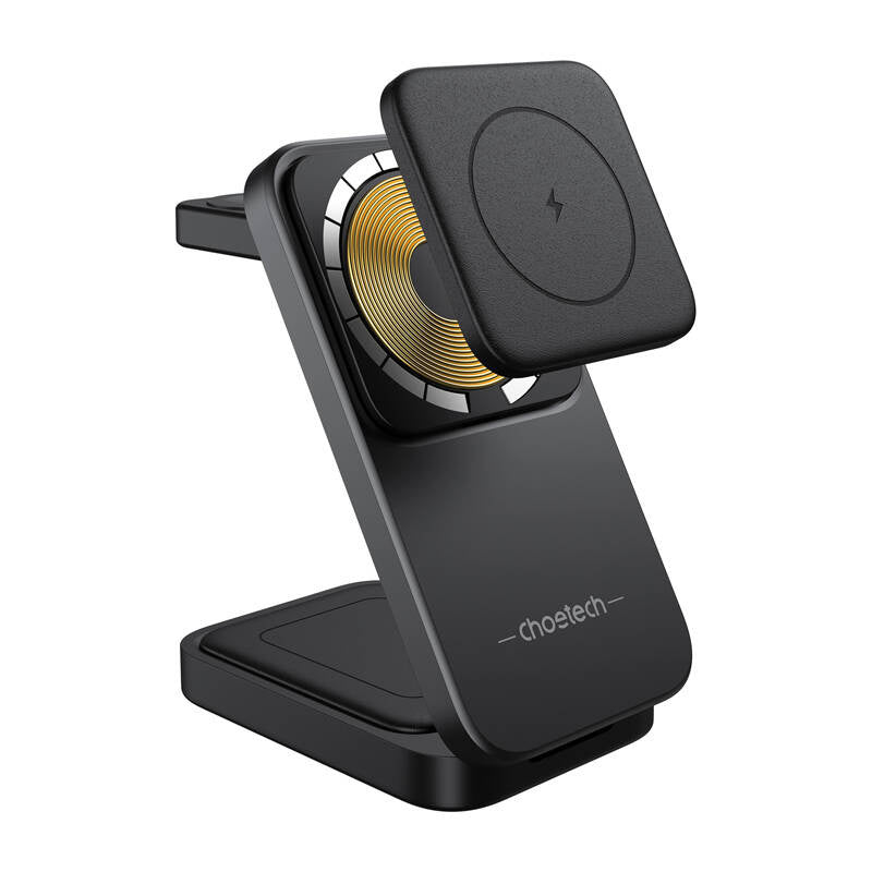 Magnetisk 3-i-1 oplader Choetech T611-F 15W til iPhone 12/13/14/15 serie