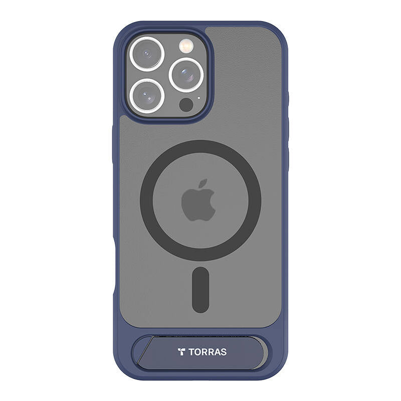 Torras Pstand Series Case til iPhone 16 Pro (blå)
