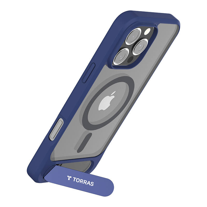 Torras Pstand Series Case til iPhone 16 Pro (blå)