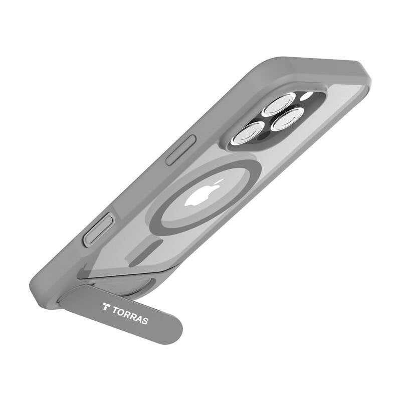 Torras Pstand Series Case til iPhone 16 Pro Max (grå)