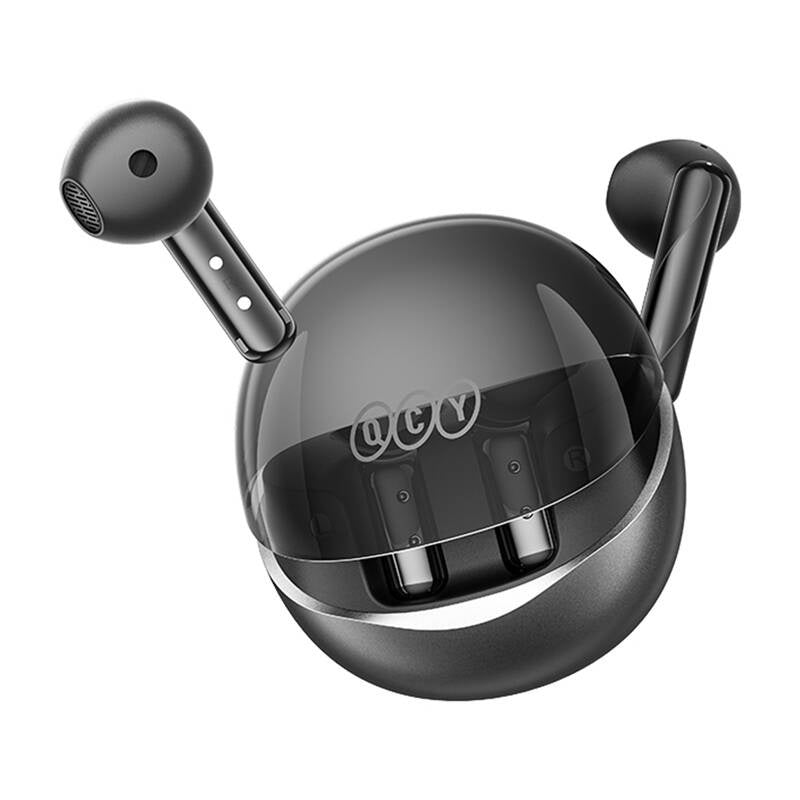 TWS QCY AilyBuds Clear T32 hovedtelefoner (sort)