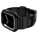 Spigen Rugged Armor Pro Case med rem til Apple Watch 4 / 5 / 6 / 7 / 8 / SE (44/45 mm) - sort