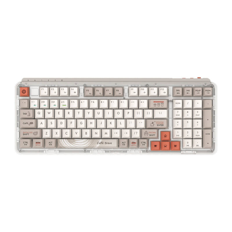 Z980 ProMax MIIIW 2.4G trådløst tastatur (kaffe)