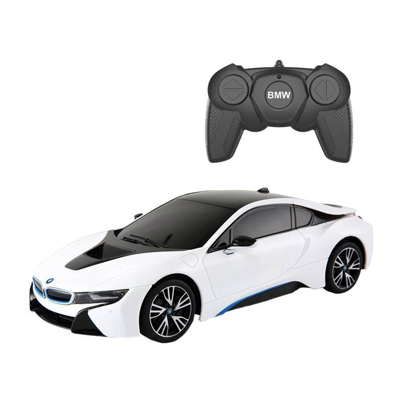 RASTAR R/C 1:18 BMW i8 fjernbetjeningsbil (hvid)