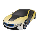 RASTAR R/C 1:24 BMW i8 fjernstyret bil- UV-følsom (hvid og gul)