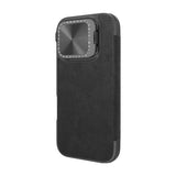 Etui Nillkin Qin Prop Leather iPhone 16 Pro Max (sort)