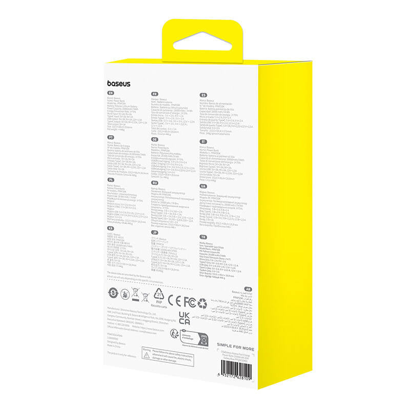 Baseus Airpow 20000mAh 20W powerbank (blå)