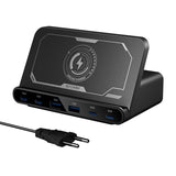 Blitzwolf BW-S27 160W, 2xUSB-A, 4xUSB-C, 15W trådløs oplader (sort)