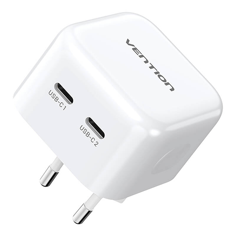 Vention FBPW0-EU USB ((C+C) GaN (35W/35W) elnetoplader (hvid)
