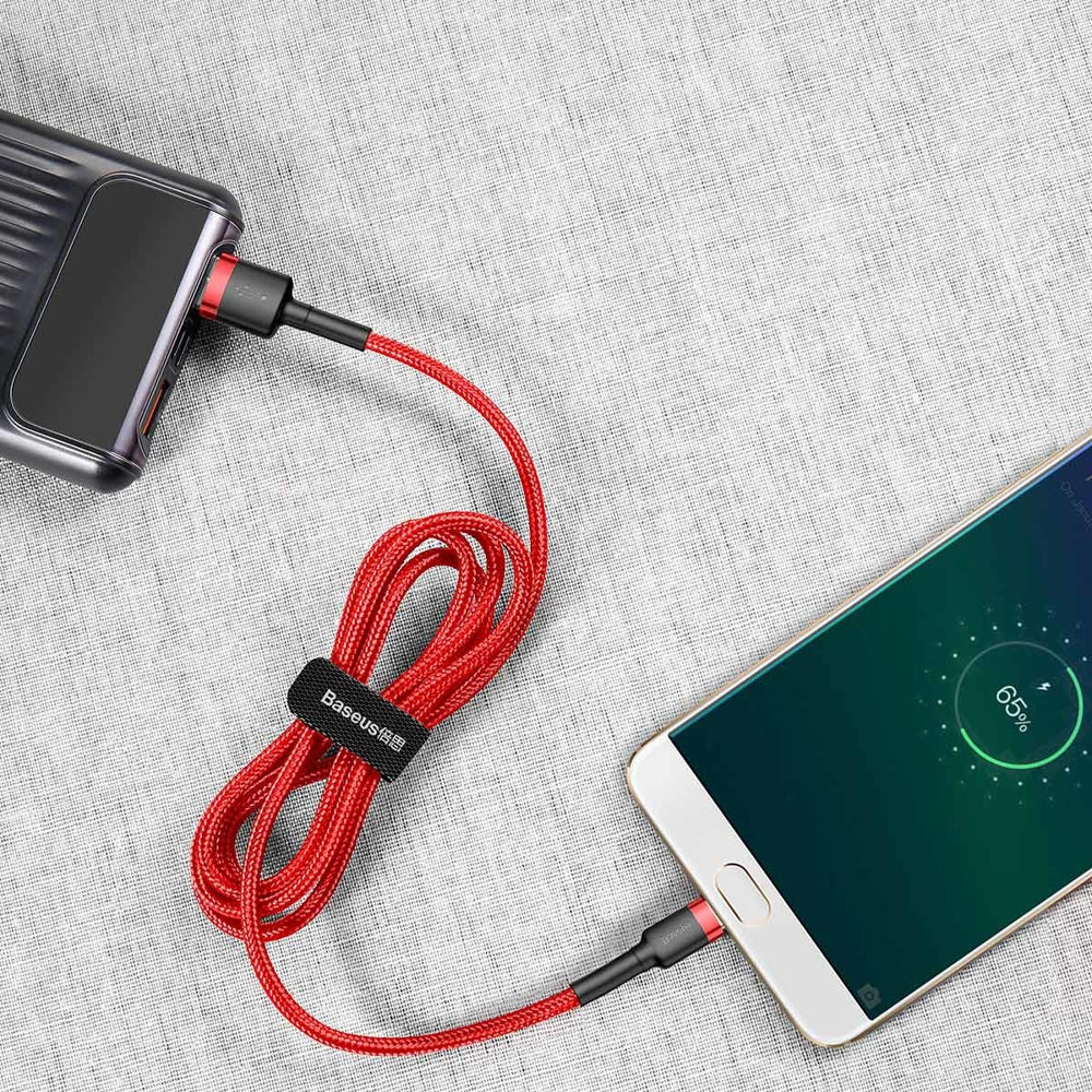 Baseus Cafule Cable CAMKLF-B09 USB-A / micro USB 2.4A 1 m - red