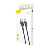 Baseus Cafule Cable CAMKLF-CG1 USB-A / micro USB 1.5A 2 m - sort-grå