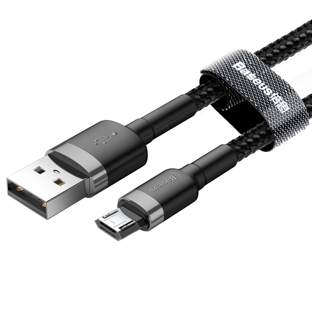 Baseus Cafule Cable CAMKLF-CG1 USB-A / micro USB 1.5A 2 m - sort-grå