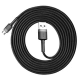 Baseus Cafule Cable CAMKLF-CG1 USB-A / micro USB 1.5A 2 m - sort-grå