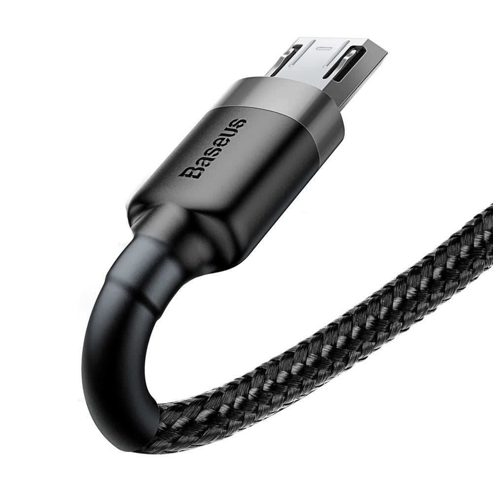 Baseus Cafule Cable CAMKLF-CG1 USB-A / micro USB 1.5A 2 m - sort-grå