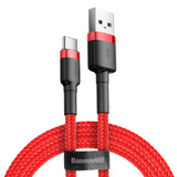 Baseus Cafule USB-A / USB-C QC 3.0 3A Kabel 1 m - Rød