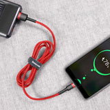 Baseus Cafule USB-A / USB-C QC 3.0 3A Kabel 1 m - Rød