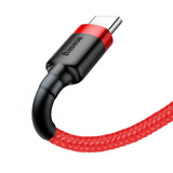Baseus Cafule USB-A / USB-C QC 3.0 3A Kabel 1 m - Rød