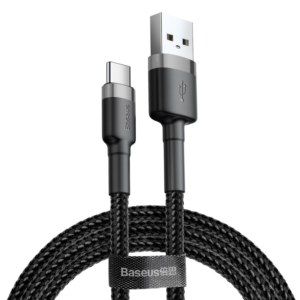 Baseus Cafule USB-A / USB-C QC 3.0 3A Cable 1 m - Black and Gray