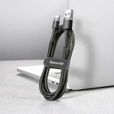 Baseus Cafule USB-A / USB-C QC 3.0 3A Cable 1 m - Black and Gray